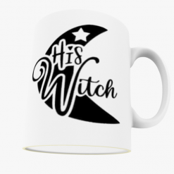 SPOOKY Pair of His & Hers, Couples, Him & Him, Her & Her, Halloween personalised Mugs Witch & Wizard - Also Available Individually 1
