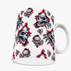 Spooky Happy Halloween Scary Skulls  Personalised 10 oz ceramic Mug