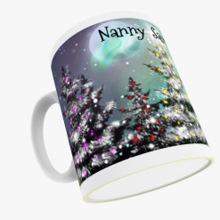 Z Christmas Mug Personalised Beautiful Christmas Northern Lights 10oz Ceramic Mug