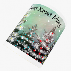 Z Christmas Mug Personalised Beautiful Christmas Northern Lights 10oz Ceramic Mug 3