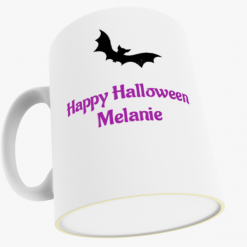 Spooky Happy Halloween Personalised 10 oz ceramic Mug Horror Social Distancing Wearing A Mask 1