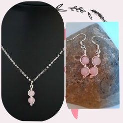Rose Quartz Wave Jewellery Set