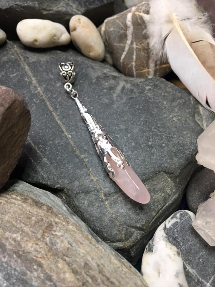 Rose Quartz Wand Pendant Rose Quartz Wand Pendant
