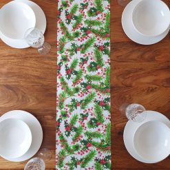 Christmas Table Runner, Holly and Berries Table Runner, Christmas Table Decoration, Gift Idea, Christmas Decor, White Table Runner, Christmas Table Decor, Festive Table Runner 1 Christmas Table Runner, Holly and Berries Table Runner, Christmas Table Decoration, Gift Idea, Christmas Decor, White Table Runner, Christmas Table Decor, Festive Table Runner 1