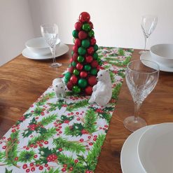 Christmas Table Runner, Holly and Berries Table Runner, Christmas Table Decoration, Gift Idea, Christmas Decor, White Table Runner, Christmas Table Decor, Festive Table Runner 3 Christmas Table Runner, Holly and Berries Table Runner, Christmas Table Decoration, Gift Idea, Christmas Decor, White Table Runner, Christmas Table Decor, Festive Table Runner 3
