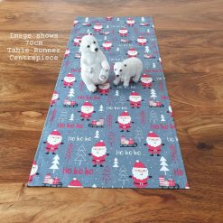 Christmas Table Runner, Santa Table Runner, Santa Decoration, Christmas Decorations, Christmas Table Decor, Grey Xmas Table Runner, Festive 4 Christmas Table Runner, Santa Table Runner, Santa Decoration, Christmas Decorations, Christmas Table Decor, Grey Xmas Table Runner, Festive 18