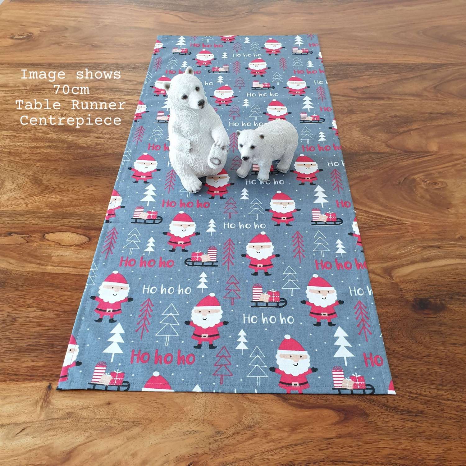Christmas Table Runner, Santa Table Runner, Santa Decoration, Christmas Decorations, Christmas Table Decor, Grey Xmas Table Runner, Festive Christmas Table Runner, Santa Table Runner, Santa Decoration, Christmas Decorations, Christmas Table Decor, Grey Xmas Table Runner, Festive