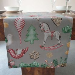 Christmas Table Runner, Traditional Table Runner, Christmas Table Decoration, Christmas Tree Baubles, Retro Christmas Decor, Christmas Table Decor, Festive Table Runner 4 Christmas Table Runner, Traditional Table Runner, Christmas Table Decoration, Christmas Tree Baubles, Retro Christmas Decor, Christmas Table Decor, Festive Table Runner 4