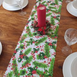 Christmas Table Runner, Holly and Berries Table Runner, Christmas Table Decoration, Gift Idea, Christmas Decor, White Table Runner, Christmas Table Decor, Festive Table Runner 4 Christmas Table Runner, Holly and Berries Table Runner, Christmas Table Decoration, Gift Idea, Christmas Decor, White Table Runner, Christmas Table Decor, Festive Table Runner 4
