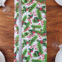 Christmas Table Runner, Holly and Berries Table Runner, Christmas Table Decoration, Gift Idea, Christmas Decor, White Table Runner, Christmas Table Decor, Festive Table Runner 6 Christmas Table Runner, Holly and Berries Table Runner, Christmas Table Decoration, Gift Idea, Christmas Decor, White Table Runner, Christmas Table Decor, Festive Table Runner 6