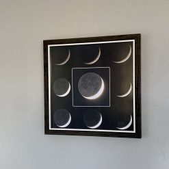 Crescent moon earth shine framed print 2 Crescent moon earth shine framed print 2