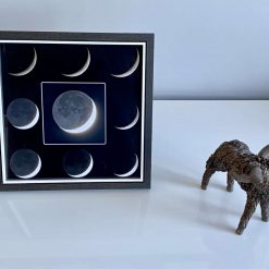 Crescent moon earth shine framed print 1 Crescent moon earth shine framed print 1