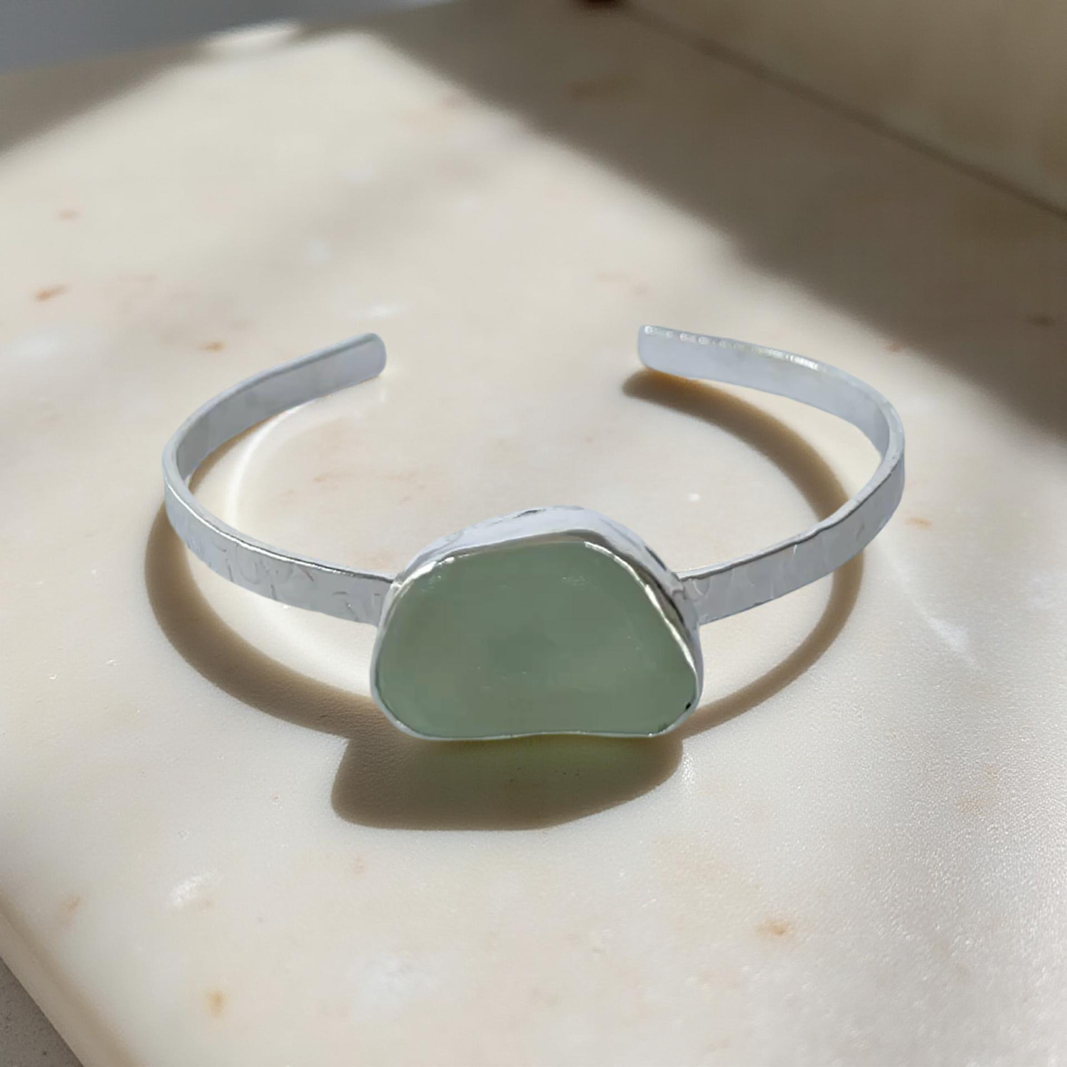 Ocean Sea Glass Cuff Bracelet Ocean Sea Glass Cuff Bracelet