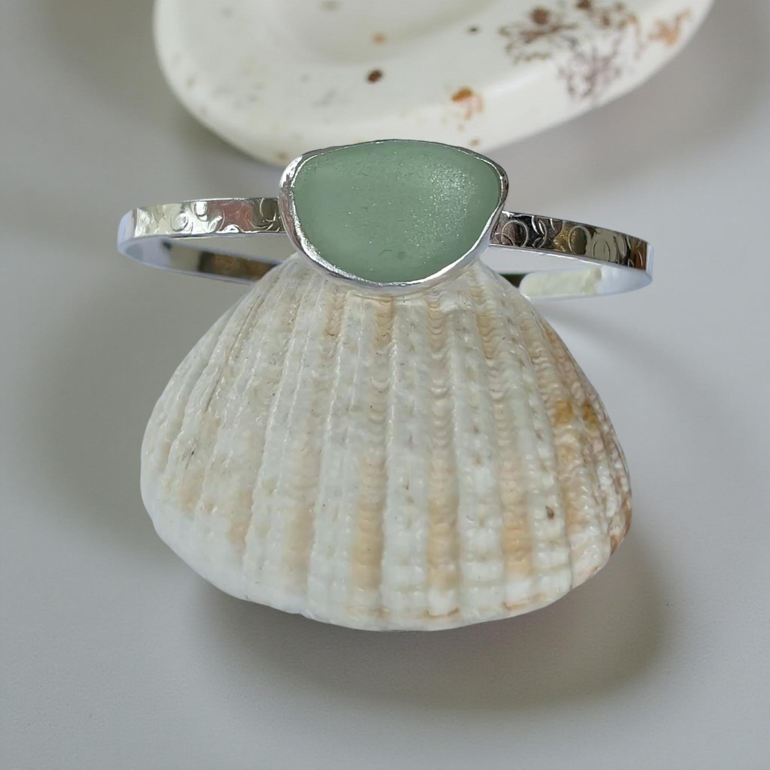 Ocean Sea Glass Cuff Bracelet Ocean Sea Glass Cuff Bracelet