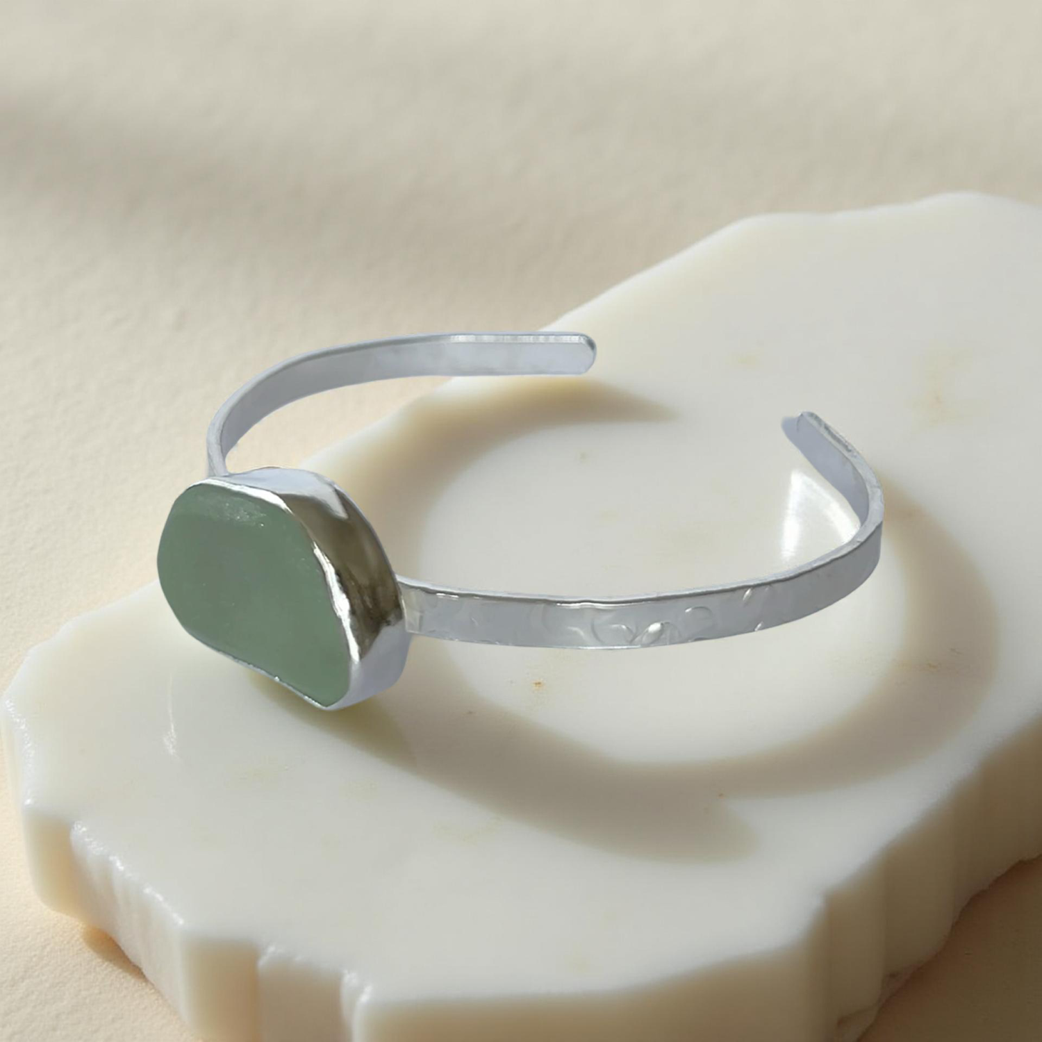 Ocean Sea Glass Cuff Bracelet Ocean Sea Glass Cuff Bracelet