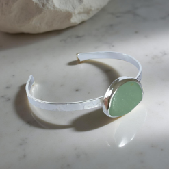 Ocean Sea Glass Cuff Bracelet 10 Ocean Sea Glass Cuff Bracelet 10