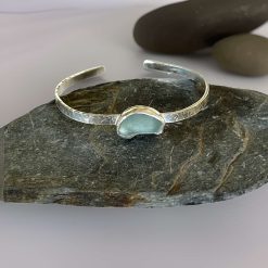 Ocean Sea Glass Cuff Bracelet