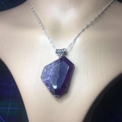 Purple Banded Agate Necklace