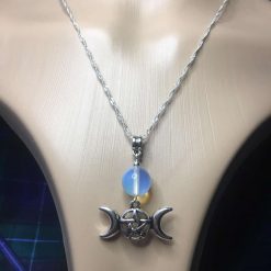 Opalite Triple Moon Necklace 1 Opalite Triple Moon Necklace 1
