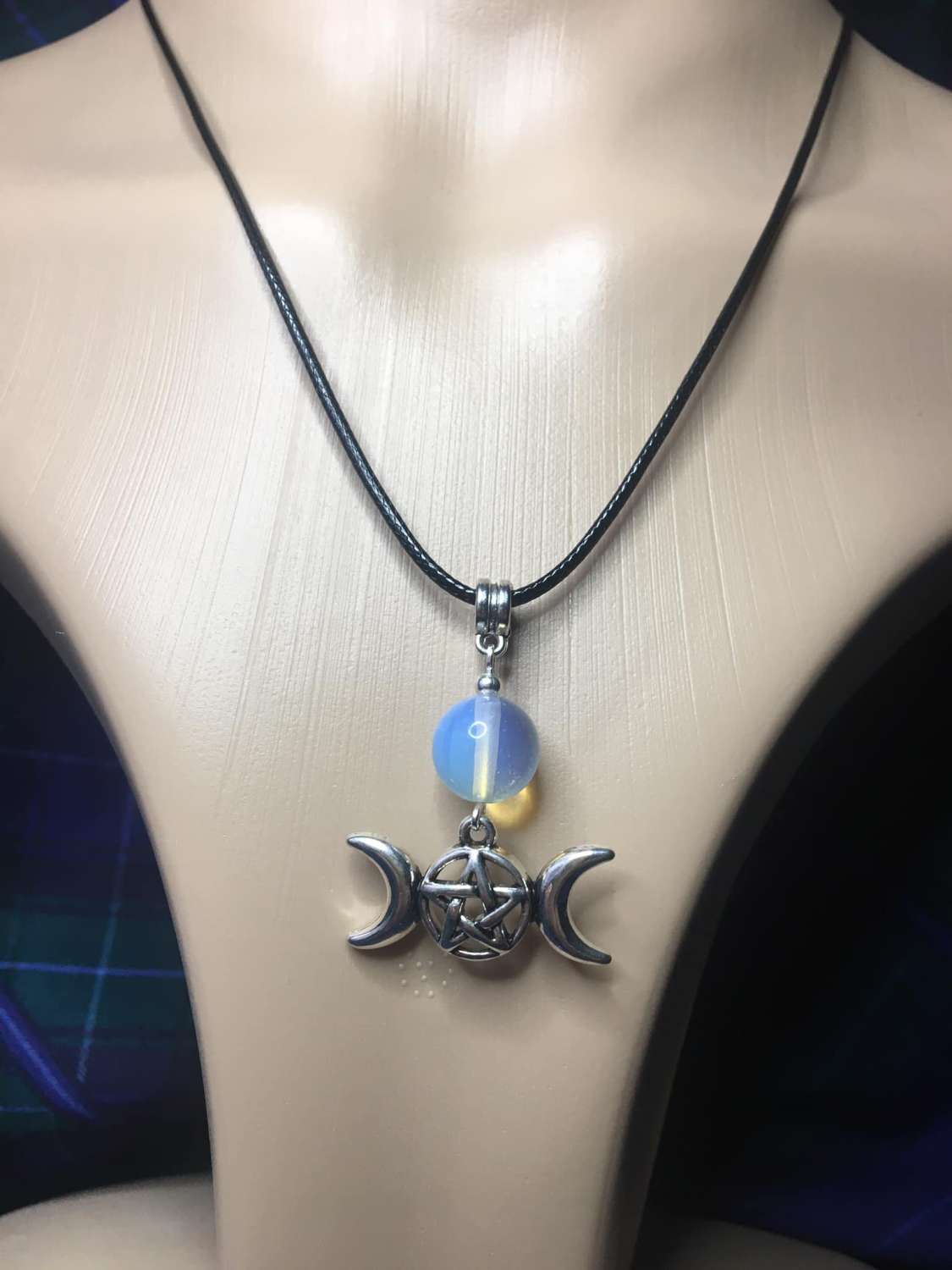 Opalite Triple Moon Necklace Opalite Triple Moon Necklace