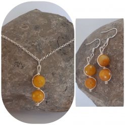 Fire Agate Jewellery Set