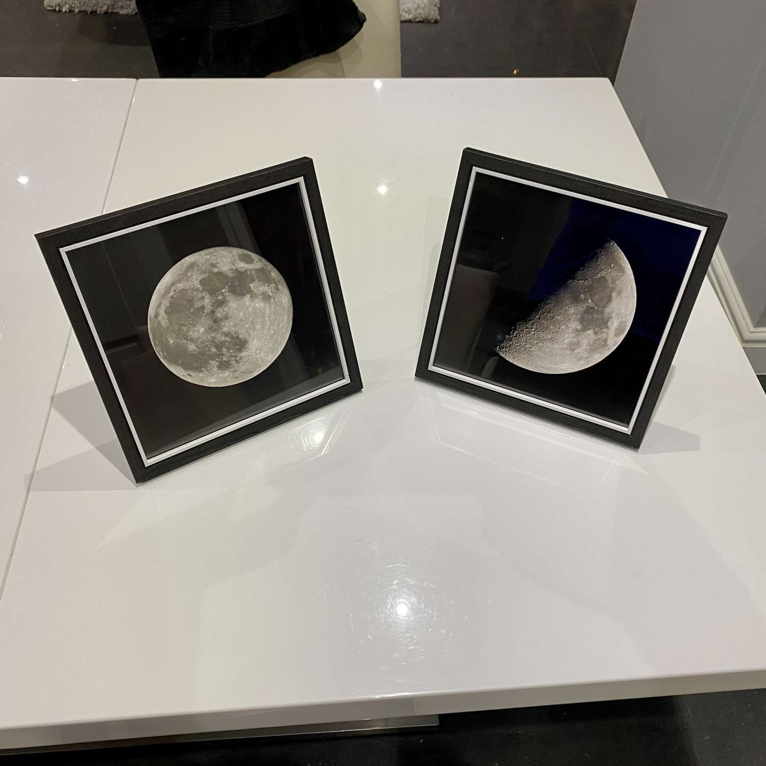 Moon pair (1) framed print Moon pair (1) framed print