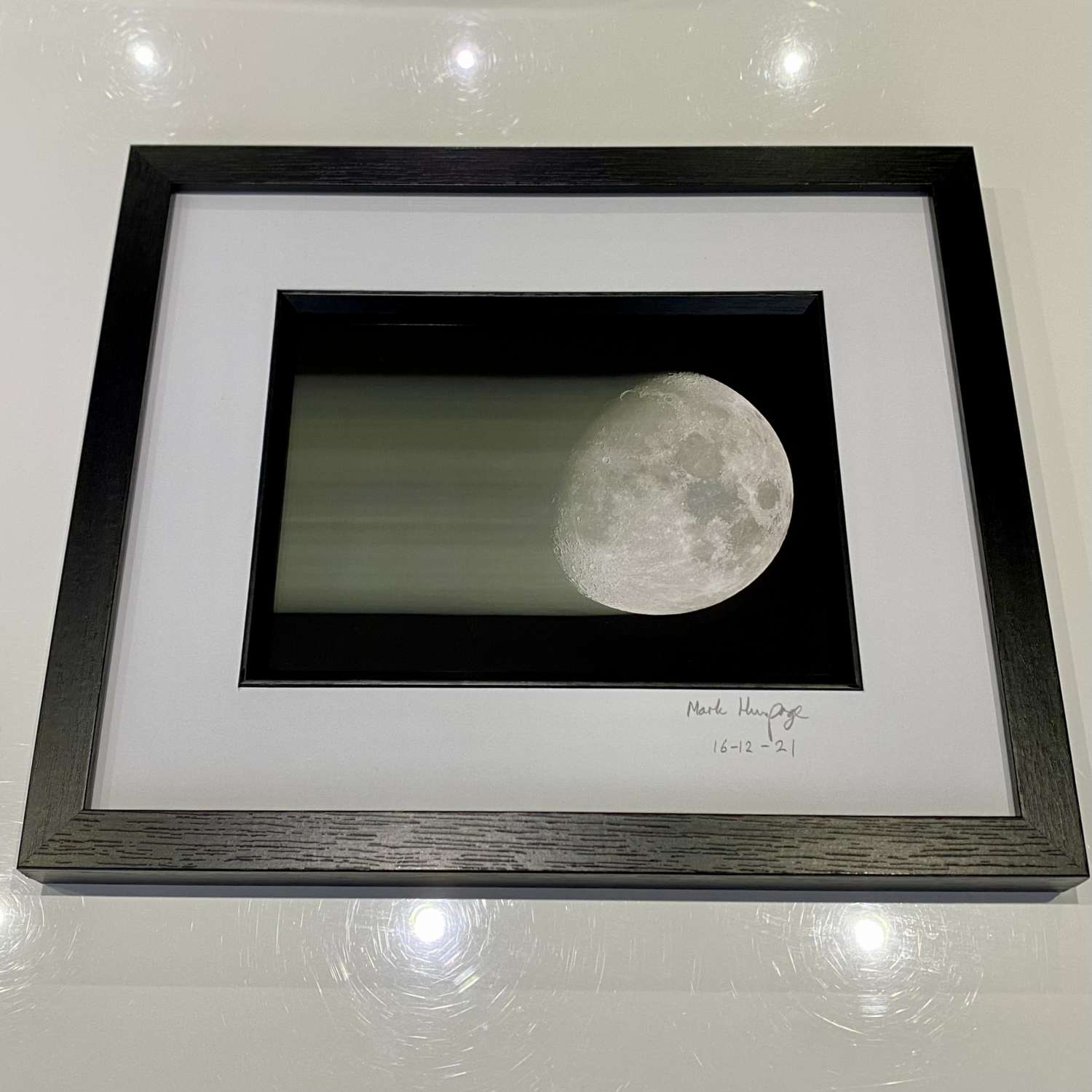 Moon rush signed framed print Moon rush signed framed print