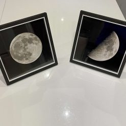 Moon pair (1) framed print