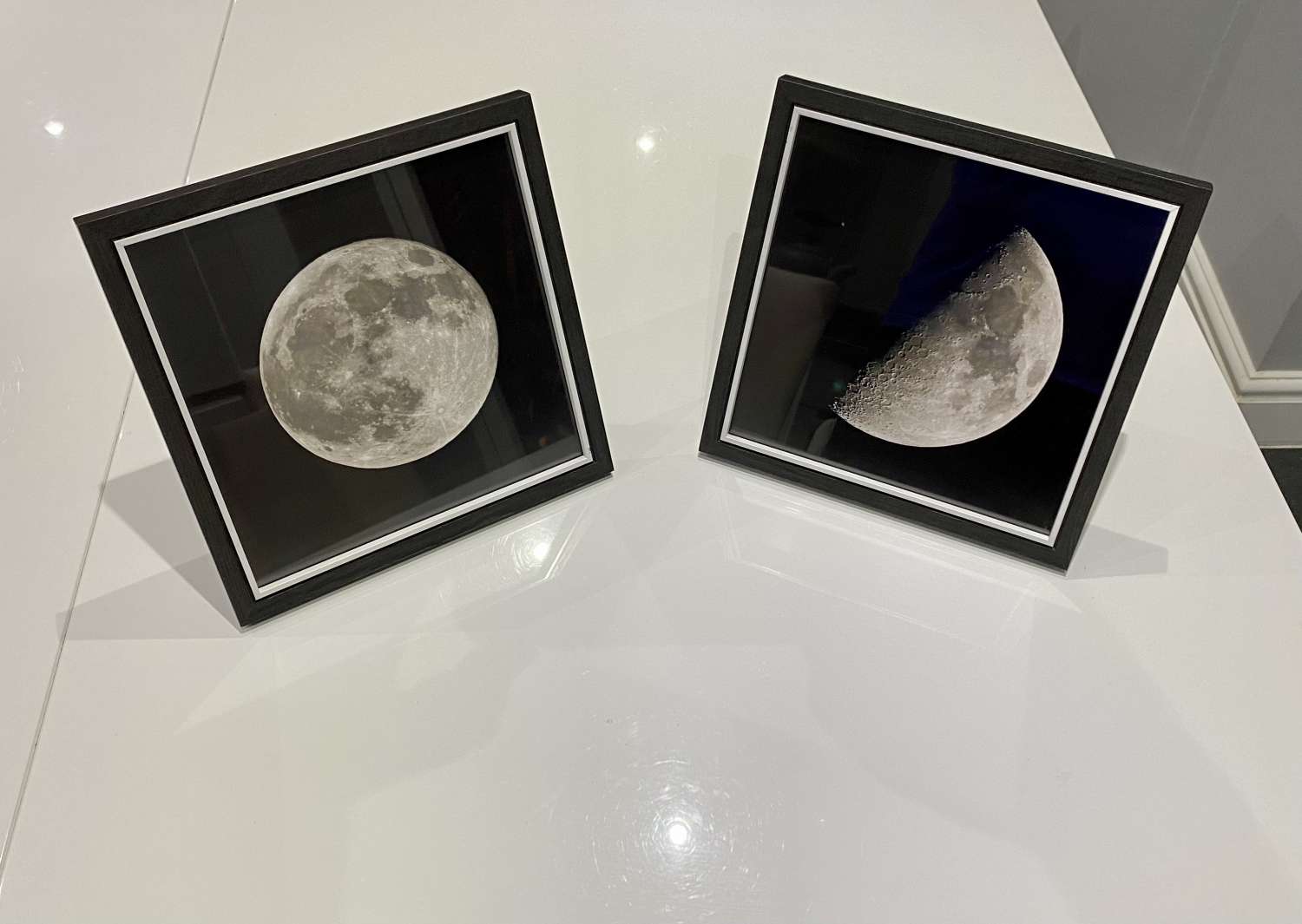 Moon pair (1) framed print Moon pair (1) framed print