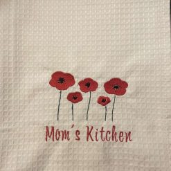 Personalised Embroidered Tea Towel Cats Design
