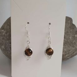 Tigers Eye Sterling Silver Earrings 4 Tigers Eye Sterling Silver Earrings 4