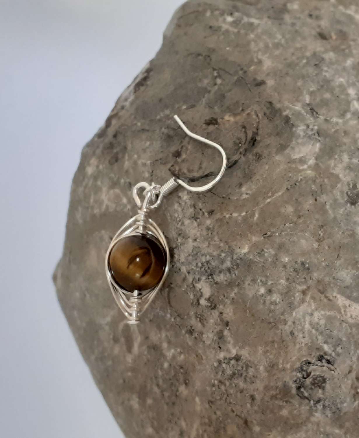 Tigers Eye Sterling Silver Earrings Tigers Eye Sterling Silver Earrings