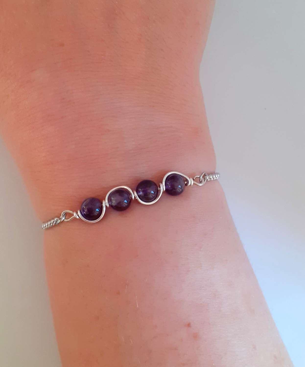 Amethyst Adjustable Bracelet Amethyst Adjustable Bracelet