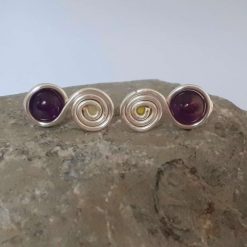 Amethyst Stud Earrings