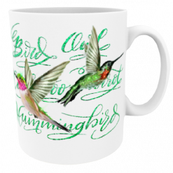 Hummingbird Mug - Green Print