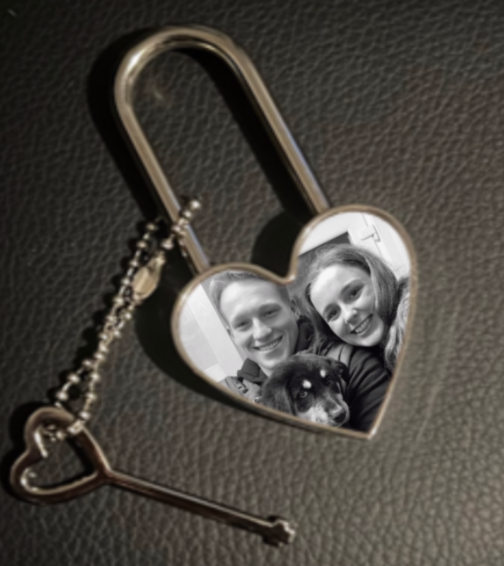 Beautiful For the family, Pet, or partner Photo Metal Heart Love Lock and Key Beautiful For the family, Pet, or partner Photo Metal Heart Love Lock and Key