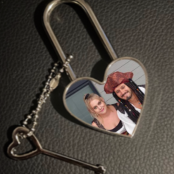 Beautiful For the family, Pet, or partner Photo Metal Heart Love Lock and Key