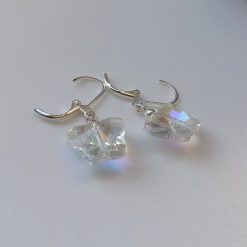 Butterfly Drop Earrings made from aurora borealis coating