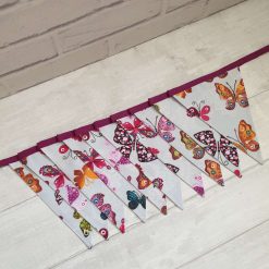 Butterfly Bunting, Party Bunting, Bright Garland, Butterflies, Garden Bunting, Garden Decor, Garland, Summerhouse Decor, 10 flags 2.5m