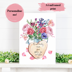 Mothers day print, Personalised print for mum, Mothers day gift for gran, Gift from daughter, From grandchildren, Mothers day gift idea