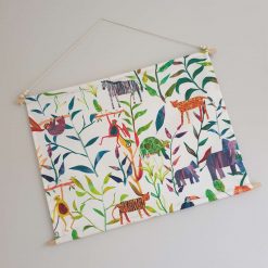Safari Nursery Wall Hanging, Jungle Nursery Banner, Abstract Wall Hanging, Nursery Decor, Baby Gift, Safari Decor, Jungle Decor, Banner Flag 7