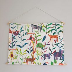 Safari Nursery Wall Hanging, Jungle Nursery Banner, Abstract Wall Hanging, Nursery Decor, Baby Gift, Safari Decor, Jungle Decor, Banner Flag