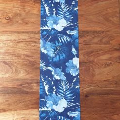 Dark Blue Tropical Leaf Table Runner, Monstera Leaf Table Runner, Tropical Leaf Print, Tropical Decor, Tropical Home Decor, Blue Hibiscus 1 Dark Blue Tropical Leaf Table Runner, Monstera Leaf Table Runner, Tropical Leaf Print, Tropical Decor, Tropical Home Decor, Blue Hibiscus 1