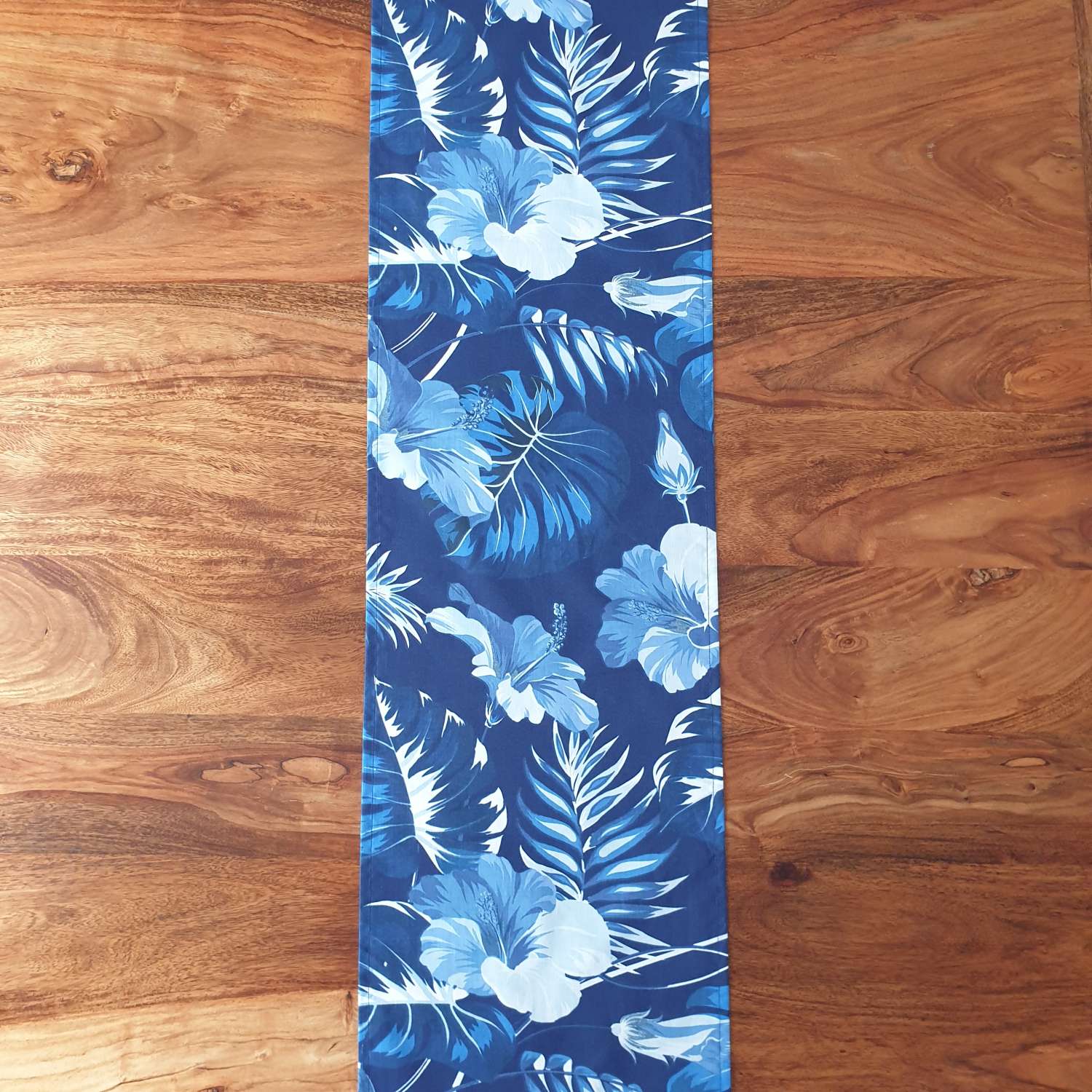 Dark Blue Tropical Leaf Table Runner, Monstera Leaf Table Runner, Tropical Leaf Print, Tropical Decor, Tropical Home Decor, Blue Hibiscus Dark Blue Tropical Leaf Table Runner, Monstera Leaf Table Runner, Tropical Leaf Print, Tropical Decor, Tropical Home Decor, Blue Hibiscus