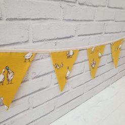 Duck Bunting, Fabric Bunting, Animal Bunting, Garland, Wall Decor, Garden Decor, Geese Bunting, Mustard Yellow Bunting, Ochre, 10 Flags 2.5m 1