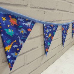 Dinosaur Bunting, Nursery Decor, Playroom Decor, Animal Bunting, Kids Bunting, Dinosaur Garland, Fabric Bunting, 100% Cotton Bunting, 10 Flags 2.5m 1