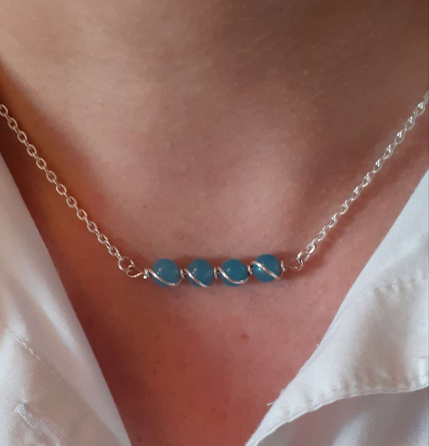 Aquamarine Necklace and Earrings Set Aquamarine Necklace and Earrings Set