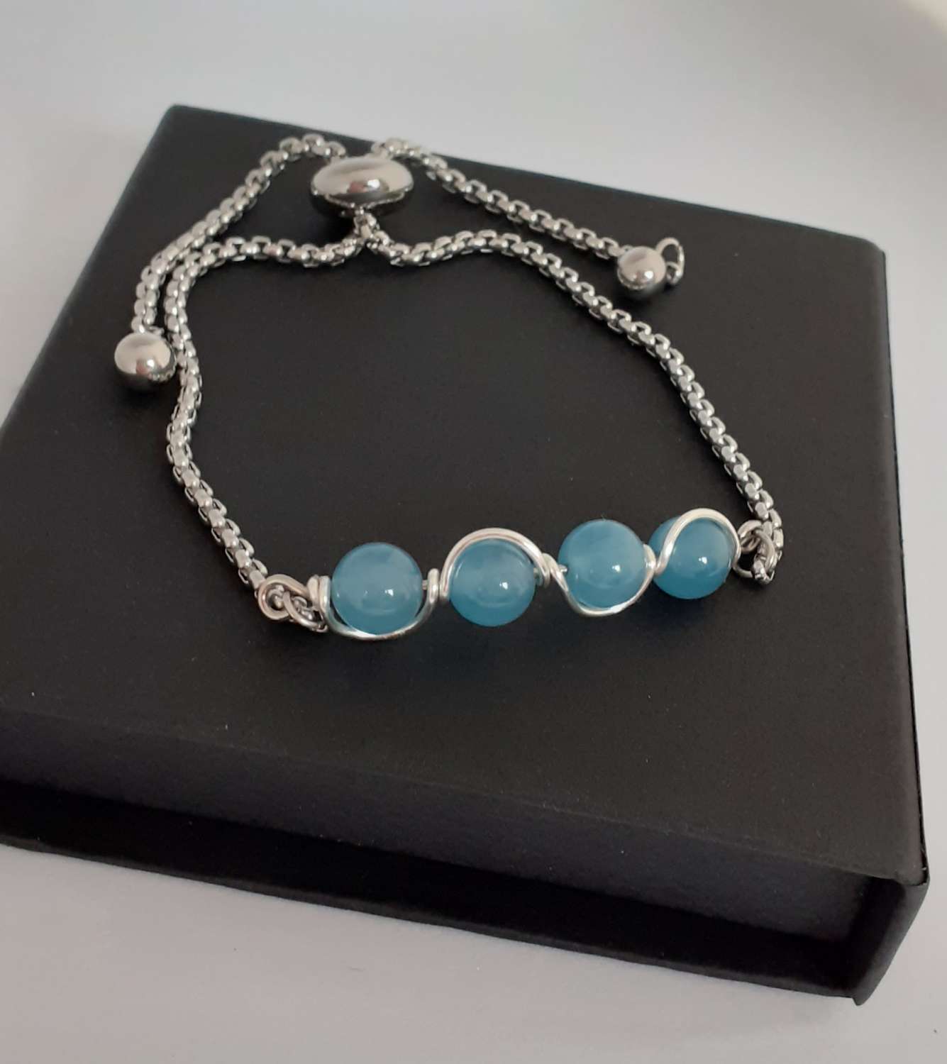 Aquamarine Adjustable Bracelet Aquamarine Adjustable Bracelet