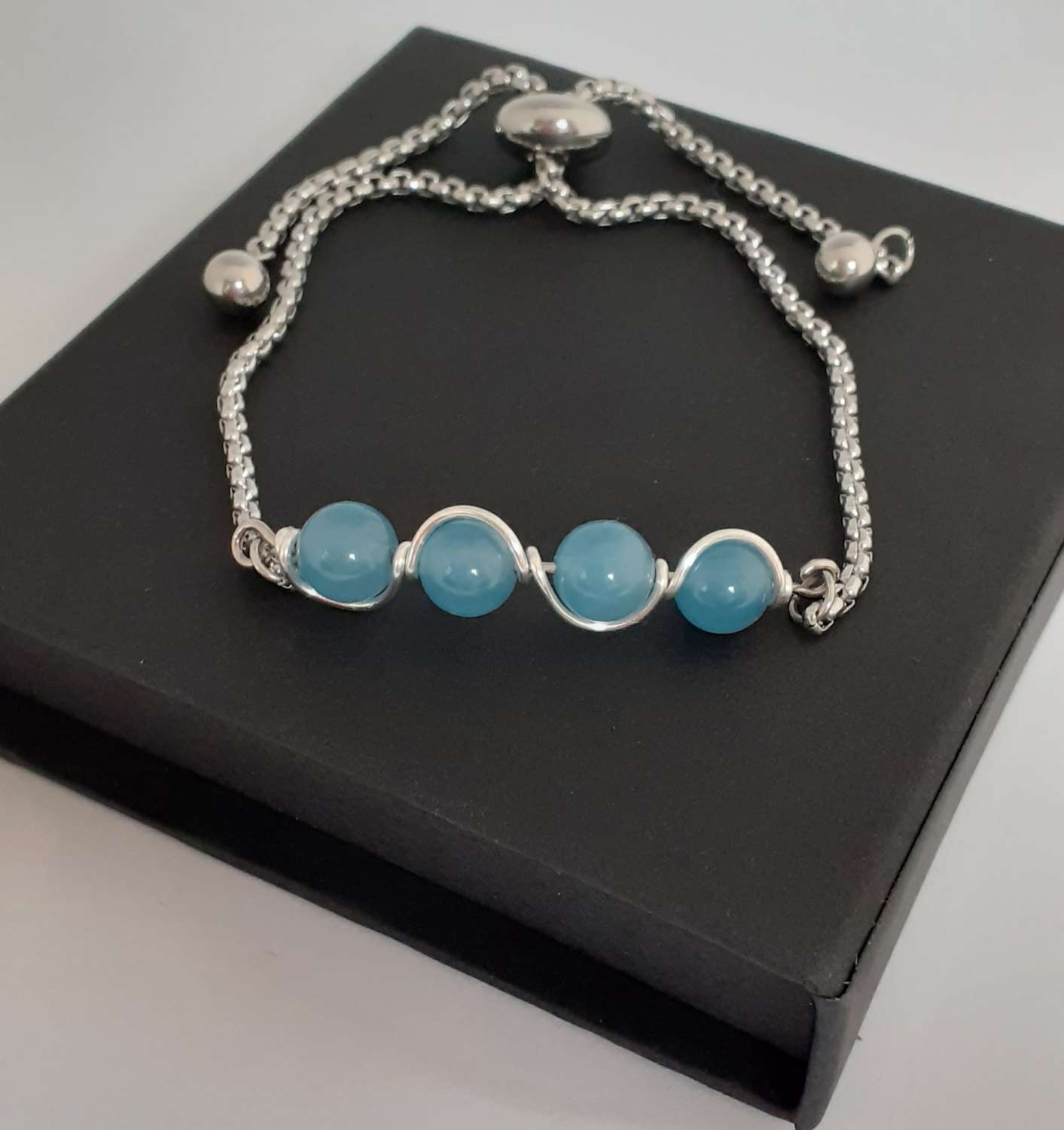Aquamarine Adjustable Bracelet Aquamarine Adjustable Bracelet