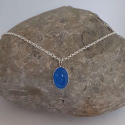 Blue Onyx Pendant Necklace